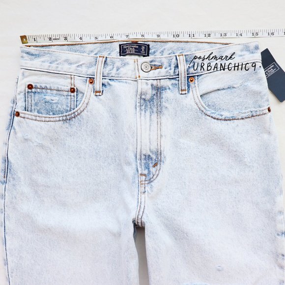 SOLD ABERCROMBIE High Rise Mom Jean Acid 28L - Picture 9 of 16